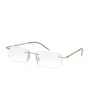 Rimless Reading Glasses for Men Women, Lightweight Metal Clear Gold 1.5 x
