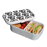 Lunch Box Food Container Snack Picnic Authentic Wood Strap Cutlery Dogs