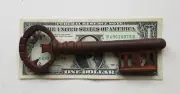 Antique Large Cast Iron Victorian Skeleton Key Bottle Opener