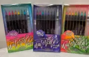 Lot Of 3. Rainbow, Outer space &Tropical Island Watercolor Brush Pens. New