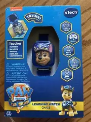 VTech PAW Patrol Movie Learning Watch, Chase Blue Cover Opens Games NEW WORKS