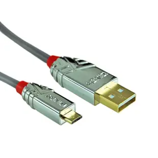 【LINDY 林帝】CROMO 鉻系列 USB2.0 Type-A/公 to Micro-B/公 傳輸線 1m 36651