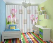 Elegant Pink Tulips 3D Curtain Blockout Photo Print Curtains Drape Fabric Window