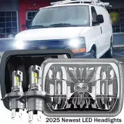 55W Pair 7x6 5x7 LED Headlights Hi/Lo For Chevy Express Cargo Van 1500 2500 3500 (for: Peugeot)