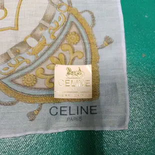 法國 CELINE 優雅 質感 手巾 方巾 領巾 披肩