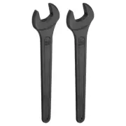 2pcs Single Open Ended Spanner Wrenches, 22mm for Auto Repair, Black