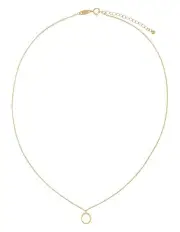 [Mocha] Elly Lou Timeless Initial O Necklace in Light Gold