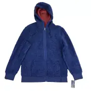 Club Room Mens Fleece Reversible Full-Zip Pajama Hoodie Blue S
