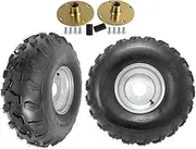 2PCS 19x7x8 19x7.00-8 Wheel Tire Rim with 4 Stud 23T Rear Axle Wheel Rim Hubs,19x7-8 Tire 8" Go Kart Wheels ATV Go Kart Quad Bike 4 Wheelers Taotao Buggy Lawn Mower Tractor