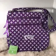 NWT Vera Bradley Triple Zip Hipster Crossbody - Texas Christian University - TCU