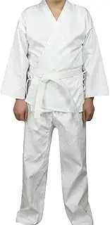 [G-LIKE] Karate Judo Suit Clothing - Martial Arts Judogi Aikido Keikogi Jiu Jitsu Taekwondo Bando Kung Fu Outfit Training Uniform Costume Set Jacket Trousers Free Belt for Men Women Children