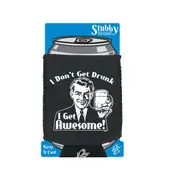 Alcohol Dont Get Drunk Get Awesome - Funny Novelty Stubby Holder With Base