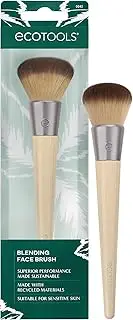 EcoTools Blending Face Makeup Brush, For Liquid & Cream Foundation, Bronzer, & Blush, Multipurpose Makeup Brush, Dense, Synthetic Bristles, Eco Friendly, Cruelty-Free & Vegan, 1 Count