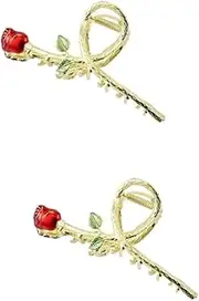 LeoLeoyy Pcs Elegant Hair Jaw Claw Clip Shark Hair Clip Holder for Women Girls Daily Styling Tool Secure Grip (Goldenx2pcs,1 Count (Pack of 1))