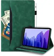 [YBFJCE] Case for Samsung Galaxy Tab S6 Lite 10.4 inch 2022/2020, PU Leather Stand Folio Cover with Pen Holder, Shockproof Protective Smart Cover Case for SM-P613/P619/P610/P615, Green