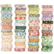 YUBX Flowers Washi Tape Set 60 Rolls Floral Patterns Decorative Skinny Blooms...