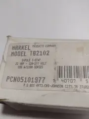 MARKEL TB2102 Baseboard Thermostsat For Series 2100. 22A 120-277v 2 Pole