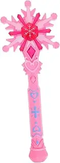 COMPUKAS Light Up Snowflake Wand for Enchanting Spinning Fairy Princess for Christmas Birthday Parties and Sensory Play and Whimsical Illumination