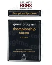 Atari 2600 Replacement Text Style Label - Championship Soccer