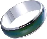 [JEWEDECO] Color Changing Rings Rings Mood Rings Lovers Ring Simple Rings Color Changing Finger Rings Vintage Rings Couples Rings Wedding Ring Rings for Couples Anniversary Titanium Ring