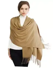 Women's Scarf Pashmina Shawls and Wraps for Evening Dress Bridesmaid Camel