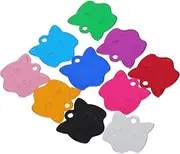PENIKOKO 3sets Cat Head Shaped Pet Address Tags Adorable Hanging Id Tags for Pets with Hanging and Safety 10pcs*3