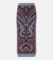[Etro] Etro Wool jacquard midi skirt AU 14 multicoloured