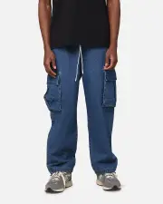 [CARRE] Carre Denim Superior Cargo Joggers Mid Blue Denim - Size XS XS Mid Blue Denim