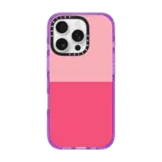 iPhone 16 Pro Impact Case Two Toned Pink Color Block