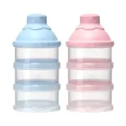 Storage Tanks Leakproof Formula Dispenser 3 Compartment Milk Powder Box