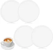 Silicone Coasters for Drinks White Round Mugs Coasters Table Coasters for Drinks Anti Slip Silicone Coaster Cup Coasters Cup Table Pads Cup Mate Coasters for Drinks Beverage Coffee Tea Coaster(White)
