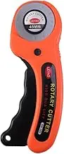 EXAOMBLE 45mm Fabric Circular Rotary Cutter Quilt Patchwork Leather Cutting Tool 5 Blades Set Ergonomic Handle for Sewing Crafts