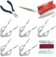 Bead Tip Kit - Pliers, Tweezers, Cement, 5 Bead Tips & Garnet Bead Cord #6
