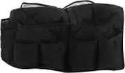 Waterproof Sofa Couch Chair Armrest Organizer, Sofa Arm Caddy Tray Tidy Hanging Storage Bag Non Slip Recliner Organizer Chair Arm Organizer (Black)