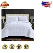 2-Piece Twin Velvet Quilt Set – Oversized Comfort with Sham, Geometric