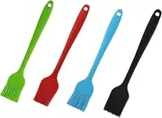 Silicone Basting Pastry Brushes,4 Pcs Grill Brush Oil Baking Brushes Pastry Cooking Brush Heat Resistant Kitchen Cooking Tools for Baking Cooking BBQ Grill Oil Butter Sauce