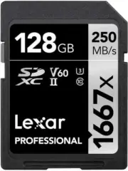 Prograde Digital SD UHS-II 128GB Card V60 –Up to 130Mb/S Write Speed and 250 Mb