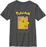 [Pokémon] Kids Japanese Pikachu Pose Boys Short Sleeve Tee Shirt