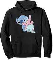 [Disney] Lilo & Stitch Babies Stitch & Scrump Playing Cute Pullover Hoodie