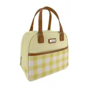 Sachi Insulated Cali Lunch Bag Gingham - Daffodil