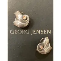 在飛比找蝦皮購物優惠-Georg Jensen 1999年首刻玫瑰石耳環