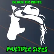 Horse Girl Sticker Car Decal Cowboy Hat Country Float Trailer Outback 4x4 Vinyl