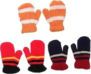 [Beavorty] Warm Gloves Knitting Multi Wool White Boys Winter Small Knitted Gloves Warm Snow Gloves Snow Mittens Warm Mittens Acrylic