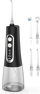Water Flosser for Teeth Cleaner Rechargeable Oral Irrigator 4 Modes 300ML IPX7 Waterproof Powerful Battery Portable Water Dental Pick for Home Travel