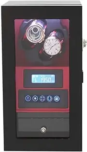 Watch Winders Watch Winder Boxes Automatic Rotate Watch Winder 2+0 Mute Motor Box for Automatic Watches, Built-in Illumination Watch Box,B Needed KeYJ