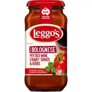 Leggo's Red Wine Bolognese With Chunky Tomato & Herbs Pasta Sauce 500g