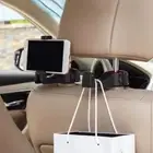 2pcs Car Seat Back Hook Bag Hanger w/ Phone Holder Multifunctional Accessories