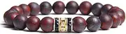 [IBOWZ] Crystal Bracelet Bead Bracelets Charm Bracelets for Womens, 7 Chakra Natural Stone Red Bangle Beads Tourmaline Bracelets Elastic Couple Jewelry Charm Diffuser Semi-Precious Minimalist Women