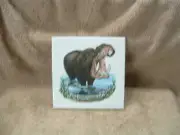 HAND PAINTED BY SCREENCRAFT TILE TRIVETS 4 PIECE SET WILD JUNGLE ANIMALS