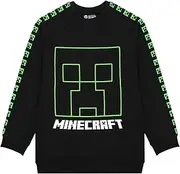 [Minecraft] Creeper Face Boy's Black Sweatshirt